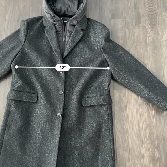 Black & Grey Express XL Men's Jacket with zip-in hooded bib - Picture 7 of 13